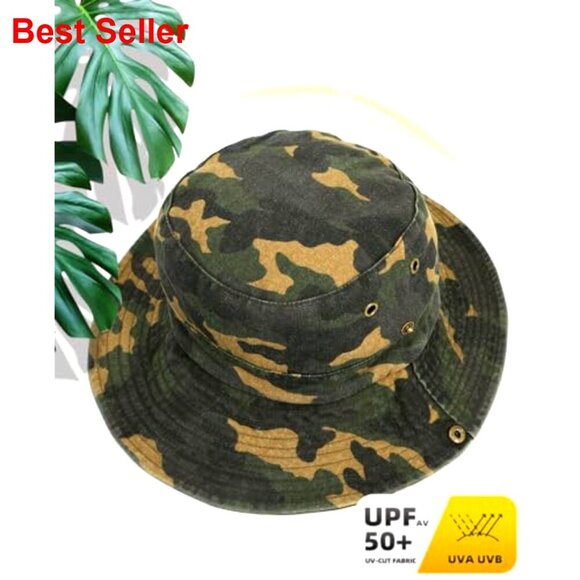100% Cotton Bucket Hat UPF50+ Sun Protection Adjustable Wide Brim main image 5